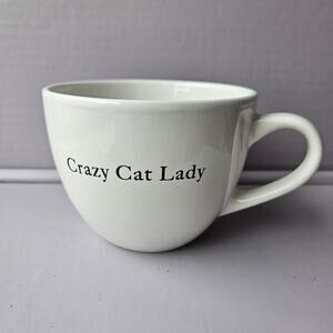 Hausenware Crazy Cat Lady Large Coffee Mug Cup White Porcelain 20 oz
